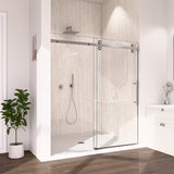 56-60"W x 72"H Frameless Sliding Shower Door Enclosure