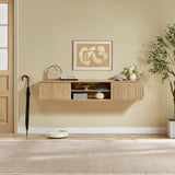 Engineered Wood TV Stand Natural 65"