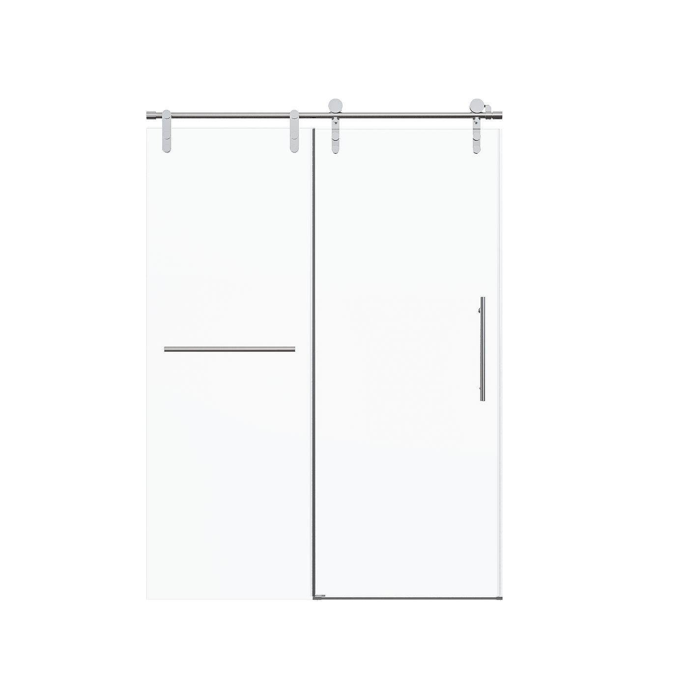 Frameless Single Sliding Shower Door 50-54" W x 76" H Chrome