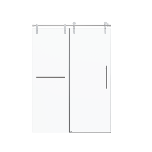 Frameless Single Sliding Shower Door 50-54" W x 76" H Chrome