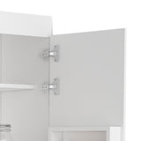 Pantry Cabinet - Double Door - Particle Board - White - 5 Shelves