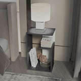 3-Tier Open Shelf Nightstand - Compact End Table - 25" High