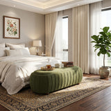 Upholstered Ottoman,Oval shape