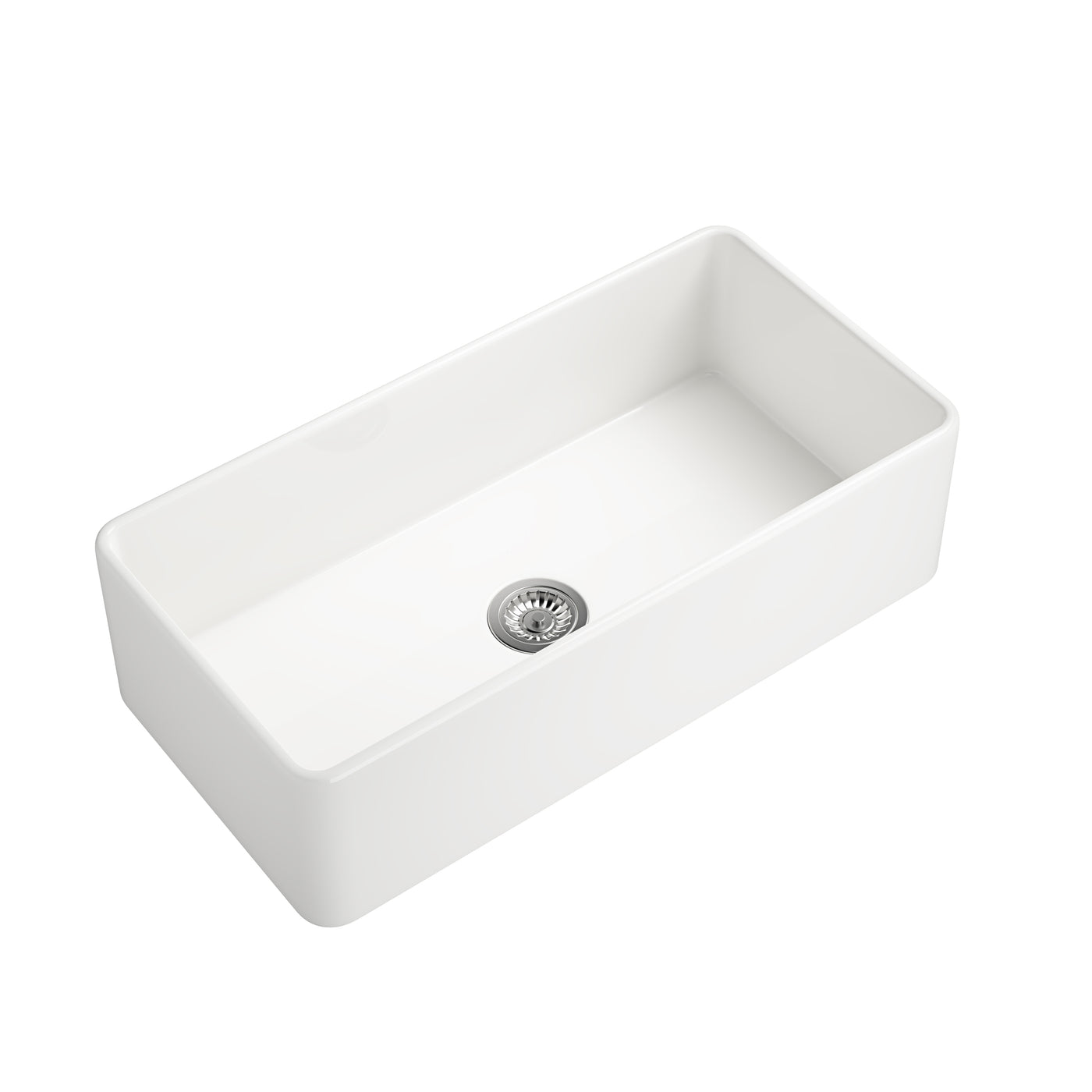 White Farmhouse Undermount Kitchen Sink Deep Apron Single Bowl