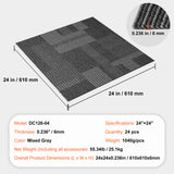 Carpet Tiles Reusable, 24"x 24"Carpet Squares With Padding Attached