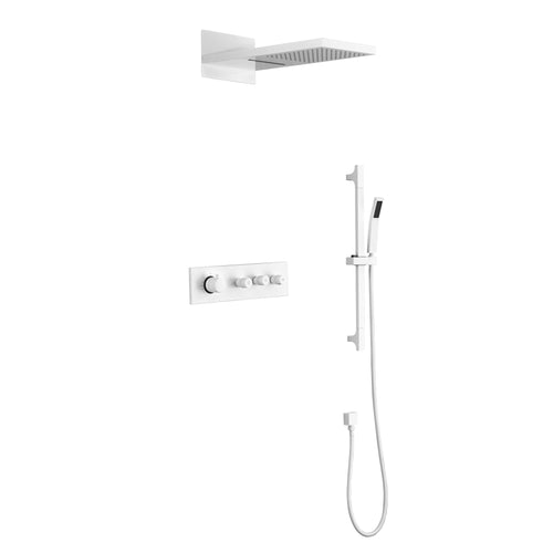 Wall Mounted Waterfall Shower System with Hand Shower