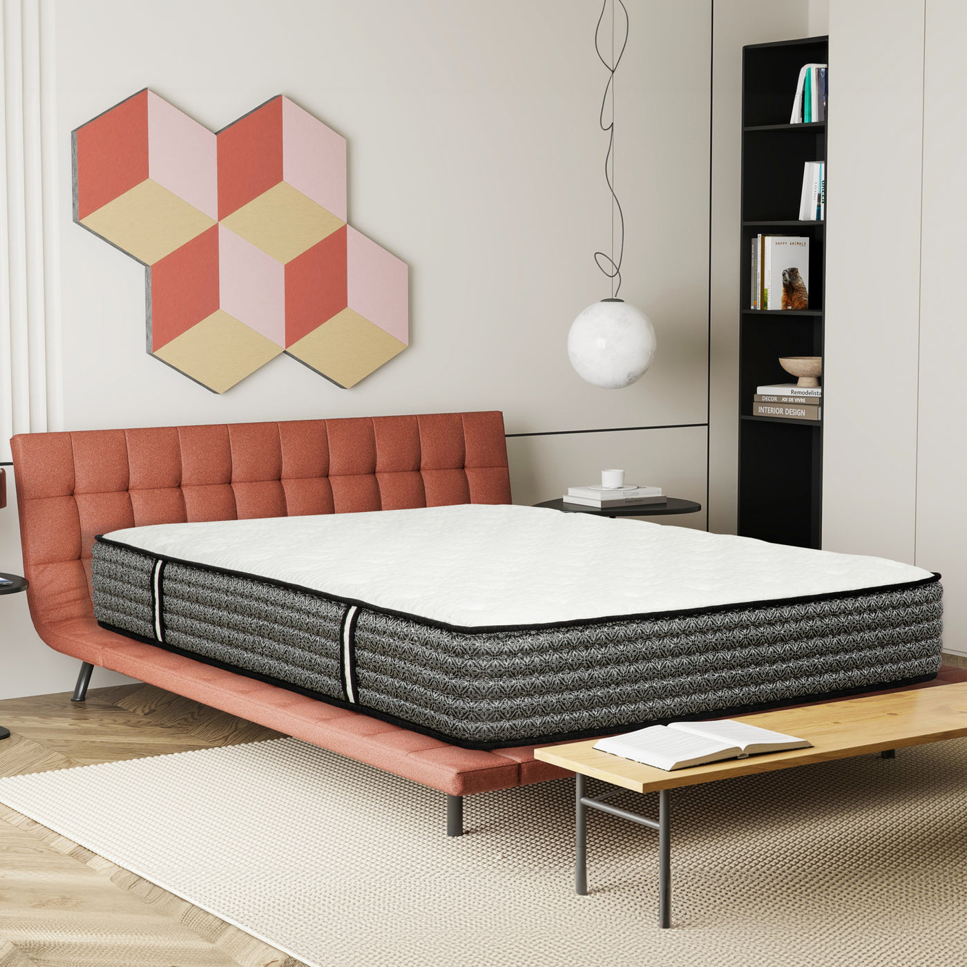 Cal King 12" Plush Gel Memory Foam Hybrid Pocket Coil Mattress