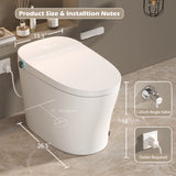 Smart Toilet with Bidet Built in, ADA One-Piece Toilet Auto Open/Close & Flush