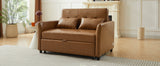 Brown Convertible Sleeper Sofa Bed with USB Ports 51.57
