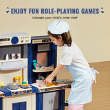 Christmas Gift! Kitchen Playset Kids Pretend Cooking Play Toy 74 Piece Accessori