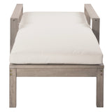 Outdoor Patio Furniture Set of 2 Acacia Wood Gray