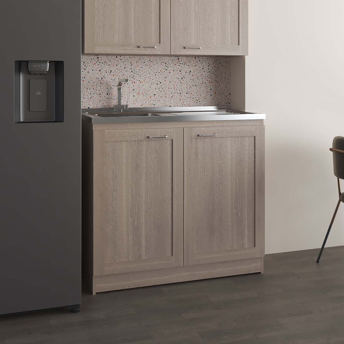 Zurich 39" Wide Utility Sink, Base Cabinet Two-Door Cabinet With Two Shelves