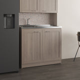 Zurich 39" Wide Utility Sink, Base Cabinet Two-Door Cabinet With Two Shelves