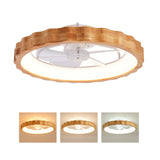 20" Plum Blossom Flush Mount Ceiling Fans with Lights and Remote