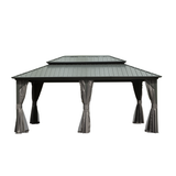 12' x 18' Hardtop Gazebo Aluminum Galvanized Steel Double Roof