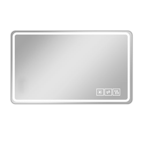 Frameless LED Bathroom Mirror Vanity 24X40 Inch with Anti-Fog Front Lights