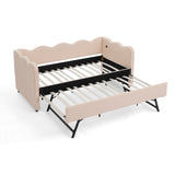 Twin Upholstered Trundle Bed Pink