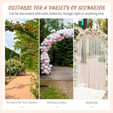 Outsunny 82'' Decorative Metal Garden Trellis Arch with Durable Steel Tubing & E