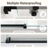 44"-48"W*76" H Frameless Single Sliding Shower Door