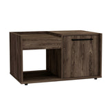 Coffee Table - Modern - Single Door Cabinet - Open Shelf