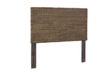 Queen Rattand Wicker Banana Leaf Panel Headboard Adjustable bed