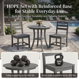 Outdoor Bistro Dining Set Round Table 2 Seat