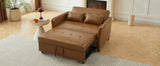 Brown Convertible Sleeper Sofa Bed with USB Ports 51.57