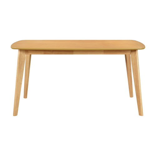Natural Oak Finish Wooden Dining Table