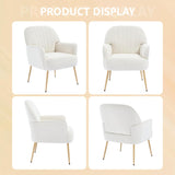 Velvet Accent Chair Beige