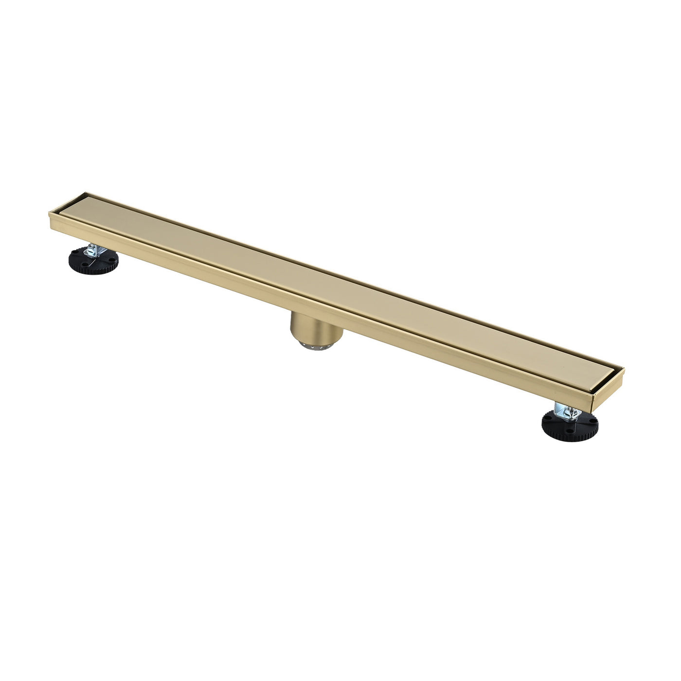 28 Inch Linear Shower Drain with Hair Strainer and Leveling Feet