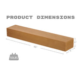 48" Fir Wood Floating Fireplace Mantel Shelf Light Brown