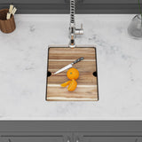 Quartz Bar Sink - 15" x 20" Black Granite Composite Workstation Undermount