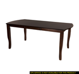 Dark Cherry Mango Veneer Dining Table with Extension Leaf