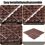 Plastic interlocking decking tiles, 44 packs of terrace decking tiles