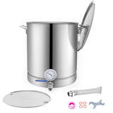 Stainless Steel Kettle, 16 GALLON Brewing Pot, Tri Ply Bottom for Beer