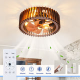 20" Modern Flush Mount Fan Light, Ceiling Fans