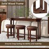 Solid Wood Bar Table Set Cherry