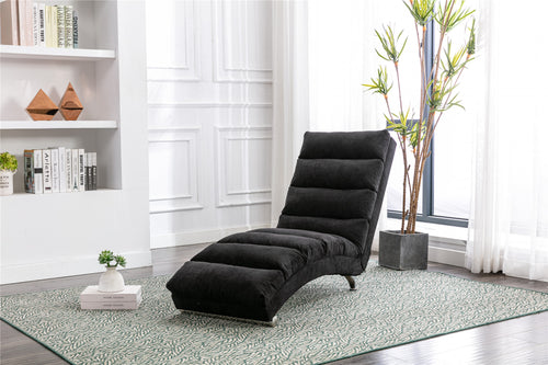 Luxury Upholstered Chaise Lounge, Vibration Relaxation, Fixed Back Recliner