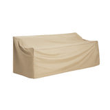 3-Seater Patio Sofa Cover Beige Weather-Resistant Fabric