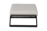 Aluminum Ottoman Beige/Brown