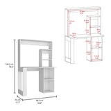 Computer Desk with Hutch and Shelves - 38.8"W Work Surface