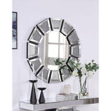 Accent Mirror - Beveled Mirrored Finish with Faux Stone Inlays