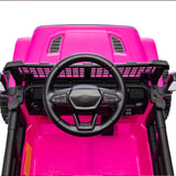 24V Kids Ride on Car W/Parents Control,Four-wheel suspension,2WD,Power display,B