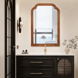 24" x 36" Rounded Corner Solid Wood Frame Mirror