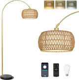 Arc Floor Lamp with Remote, Dimmable, 3 Color Temps