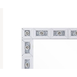Accent Wall Mirror - Faux Diamond Frame - LED Lights - 24" x 24"