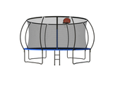 Outdoor Trampoline 14' - Basketball Hoop, Enclosure Net, Ladder