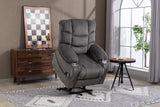 Velvet Recliner Power with Massage Grey