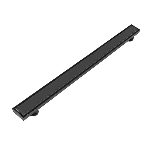 36" Offset Linear Shower Drain - 304 Stainless Steel w/ Hair Strainer