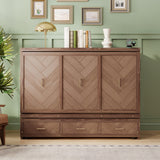 Queen Pine Murphy Bed Walnut